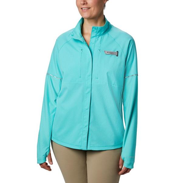 Columbia PFG Ultimate Shirts Blue For Women's NZ3527 New Zealand